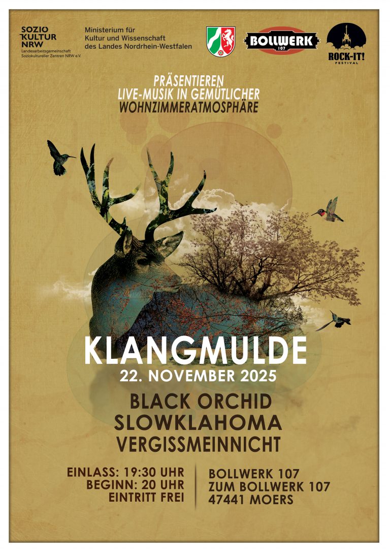 Klangmulde mit Black Orchid, Slowklahoma, Vergissmeinnicht