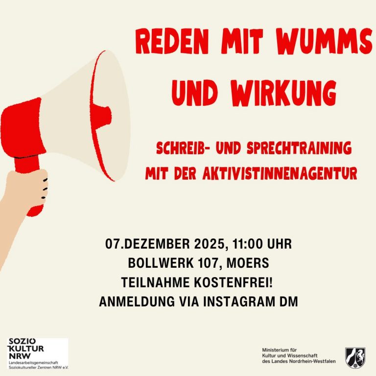 Reden mit Wumms und Wirkung – Schreib- und Sprechtraining mit der Aktivistinnenagentur