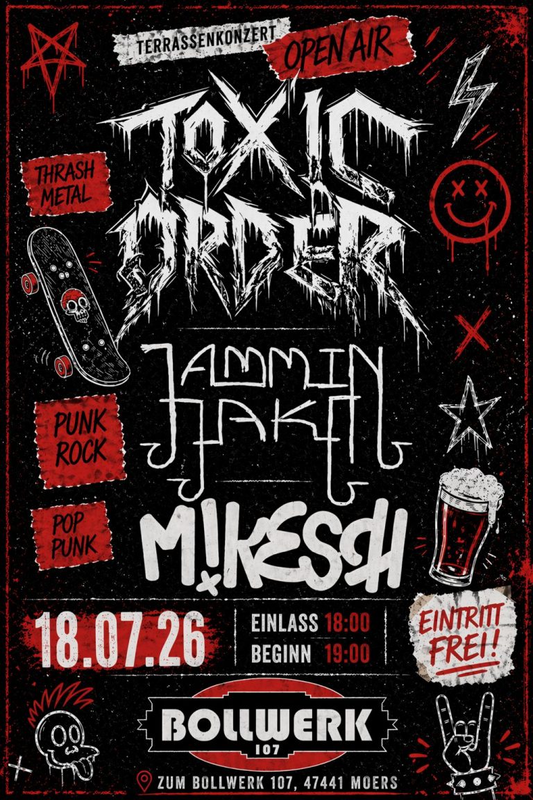 Terrassenkonzert mit Toxic Order, Jammin Jake und Mikesch