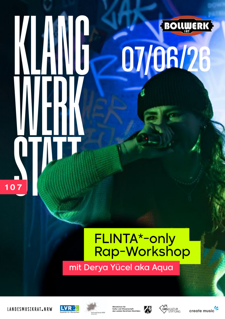 Klangwerkstatt 107: FLINTA*-only Rap-Workshop mit Derya Yücel aka AQUA