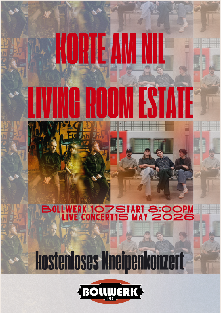 Kneipenkonzert mit Living Room Estate und Korte am Nil