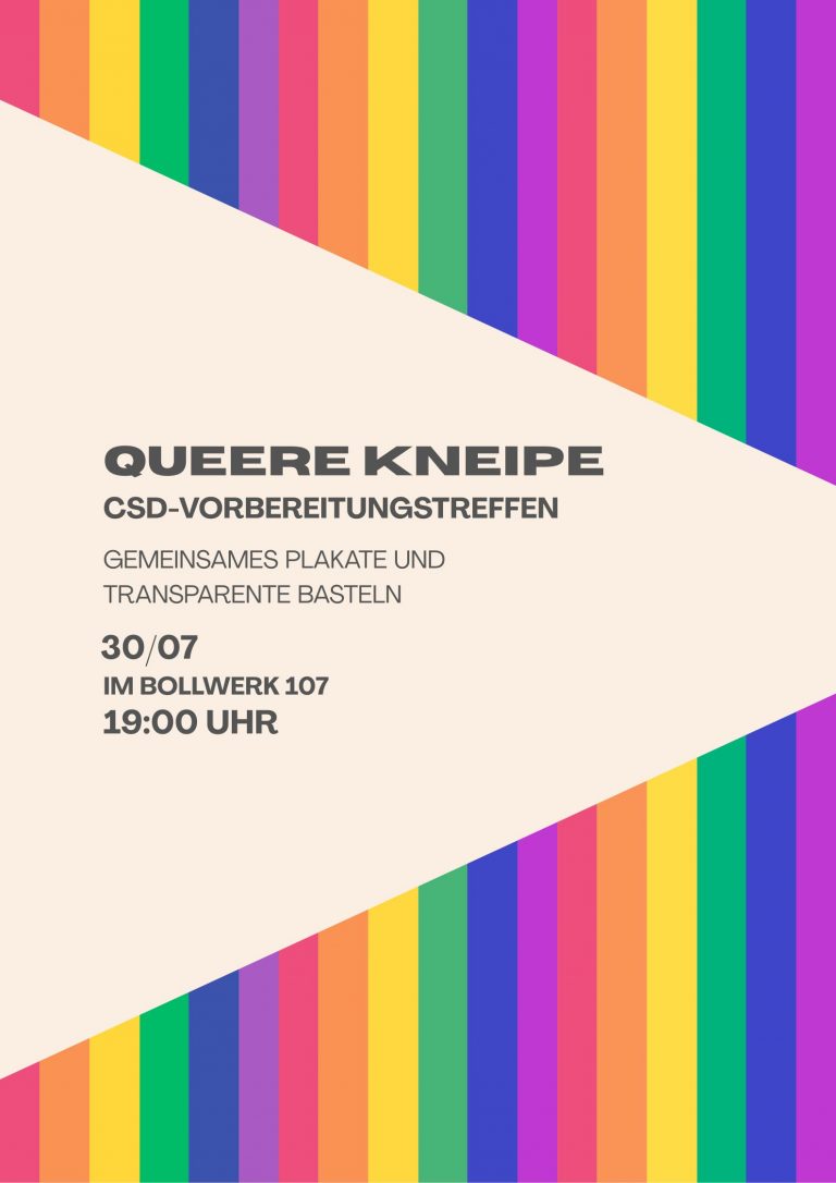 Queere Kneipe: 2. CSD-Vorbereitungstreffen